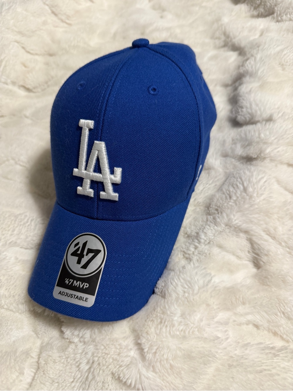 47 Los Angeles Dodgers Royal Blue Cap with White LA Embroidered Logo